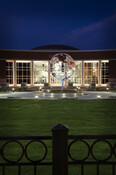 SCC Library & Armillary at night.
